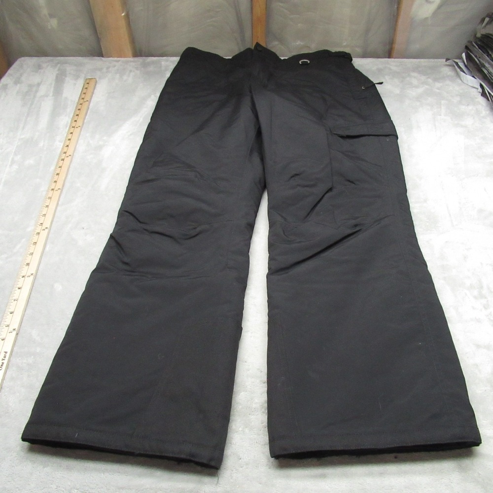 Slalom Snow Pants Women‎ Large Black Cargo Adjustable Waist Skiing Winter 36x34